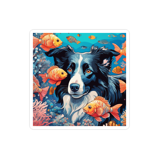 PugMug Custom Border Collie Sticker