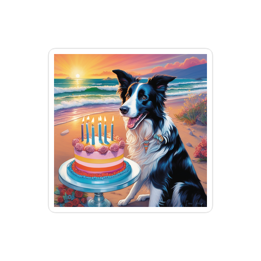 PugMug Custom Border Collie Sticker