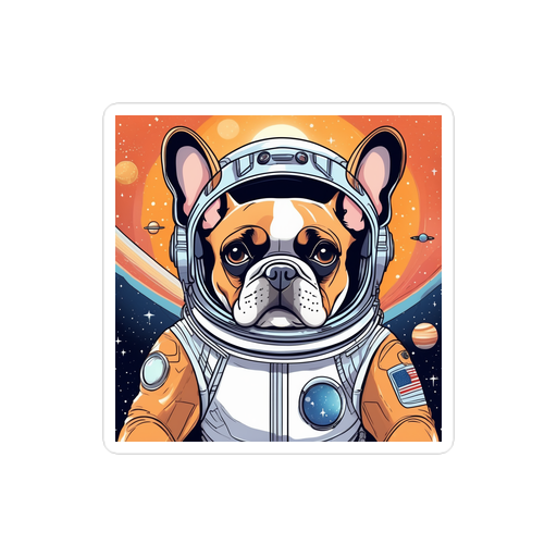 PugMug Custom Tan French Bulldog Sticker