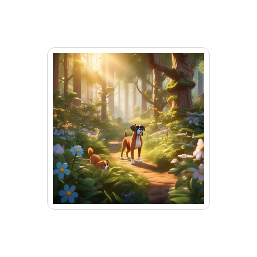 PugMug Custom Boxer Dog Sticker