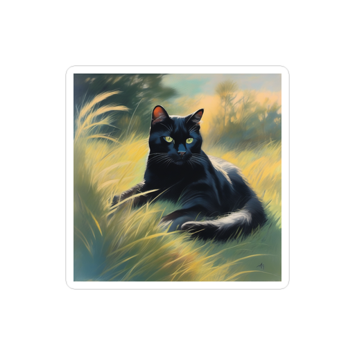 PugMug Custom Black Exotic Cat Sticker