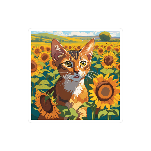 PugMug Custom Tabby Abyssinian Cat Sticker