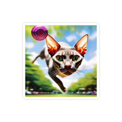 PugMug Custom Tabby Sphynx Cat Sticker