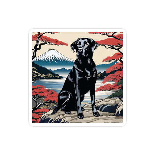 PugMug Custom Black Labrador Retriever Sticker