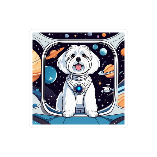 PugMug Custom White Havanese Dog Sticker