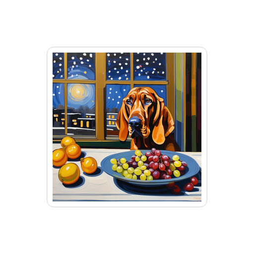 PugMug Custom Bloodhound Sticker