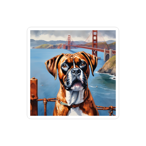 PugMug Custom Boxer Dog Sticker