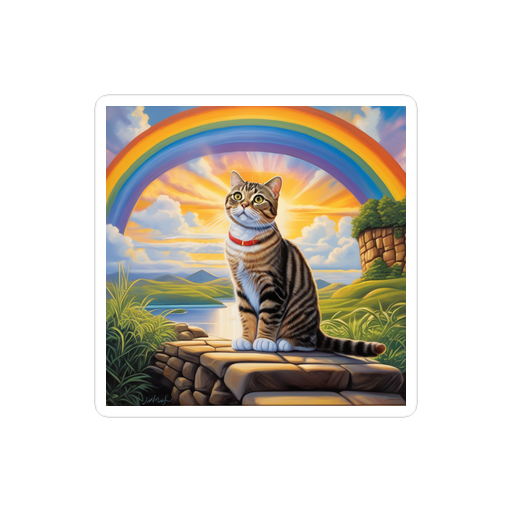 PugMug Custom Tabby Scottish Fold Cat Sticker