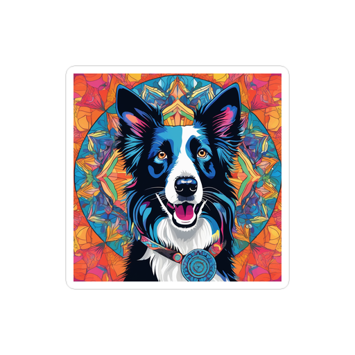 PugMug Custom Border Collie Sticker