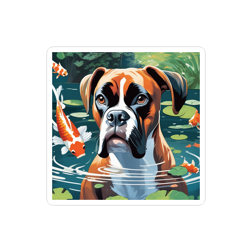 PugMug Custom Boxer Dog Sticker