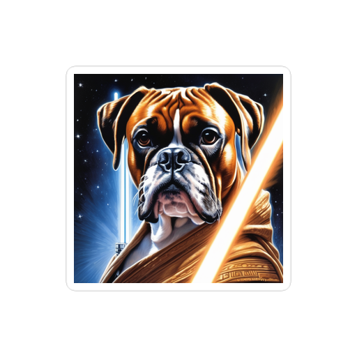 PugMug Custom Boxer Dog Sticker