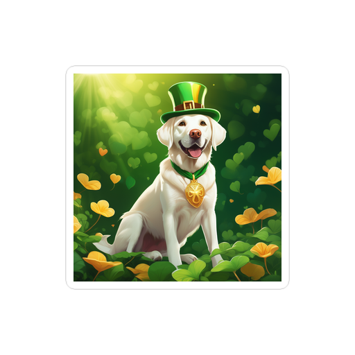 PugMug Custom White Labrador Retriever Sticker