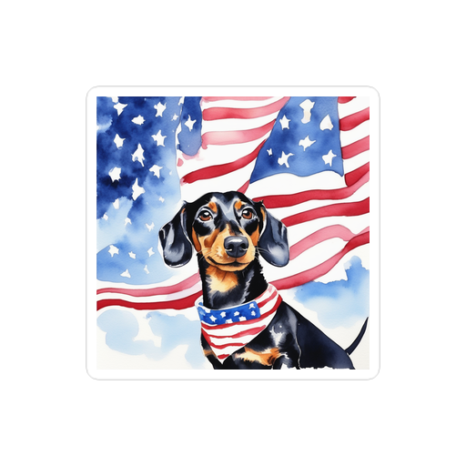 PugMug Custom Black Dachshund Sticker