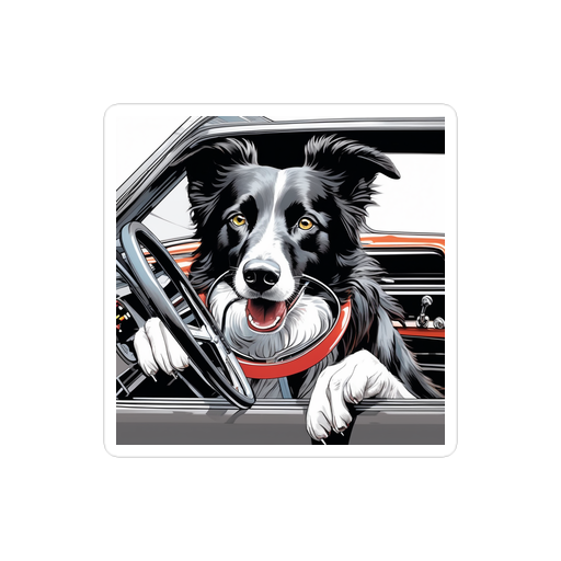 PugMug Custom Border Collie Sticker