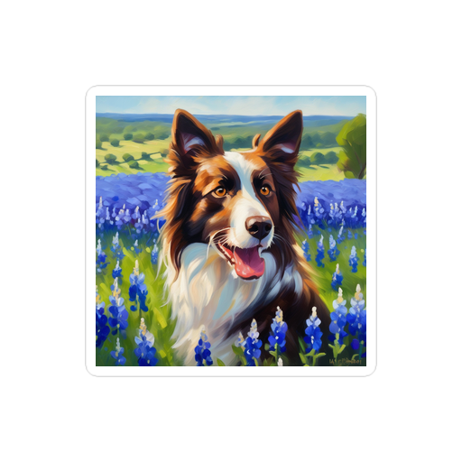 PugMug Custom Border Collie Sticker