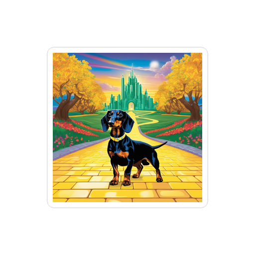 PugMug Custom Black Dachshund Sticker