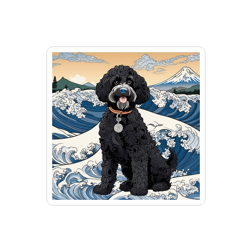 PugMug Custom Portuguese Water Dog Sticker