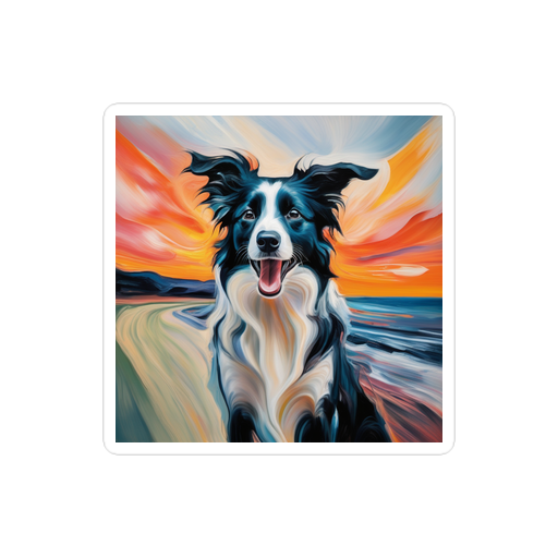 PugMug Custom Border Collie Sticker
