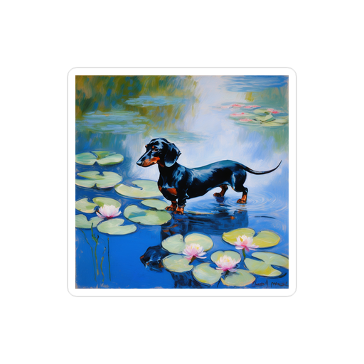 PugMug Custom Black Dachshund Sticker