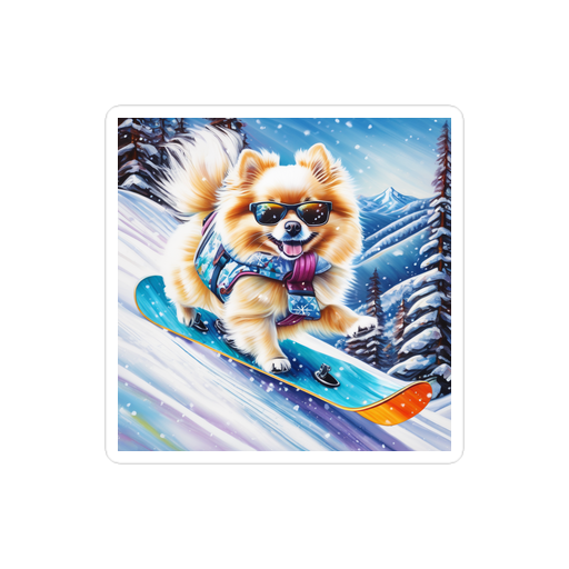 PugMug Custom White Pomeranian Sticker