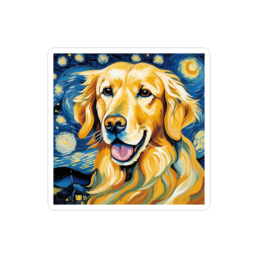 PugMug Custom Golden Retriever Sticker