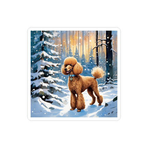 PugMug Custom Tan Poodle Sticker