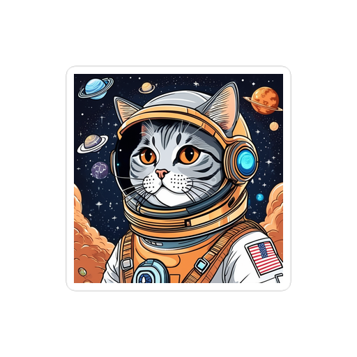 PugMug Custom Tabby British Shorthair Cat Sticker