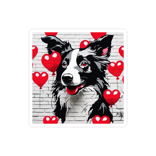PugMug Custom Border Collie Sticker