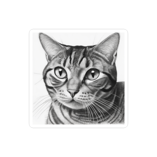 PugMug Custom Tabby American Shorthair Cat Sticker