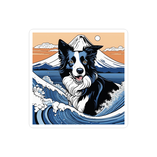 PugMug Custom Border Collie Sticker