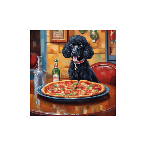 PugMug Custom Black Poodle Sticker