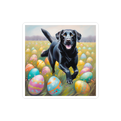 PugMug Custom Black Labrador Retriever Sticker