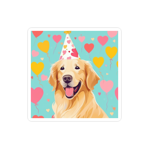PugMug Custom Golden Retriever Sticker