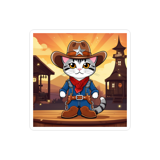 PugMug Custom Tabby American Shorthair Cat Sticker