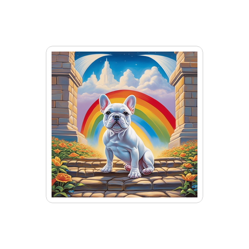 PugMug Custom White French Bulldog Sticker