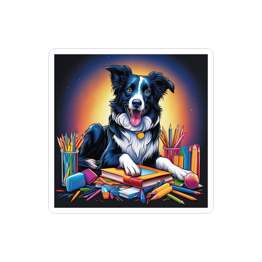 PugMug Custom Border Collie Sticker