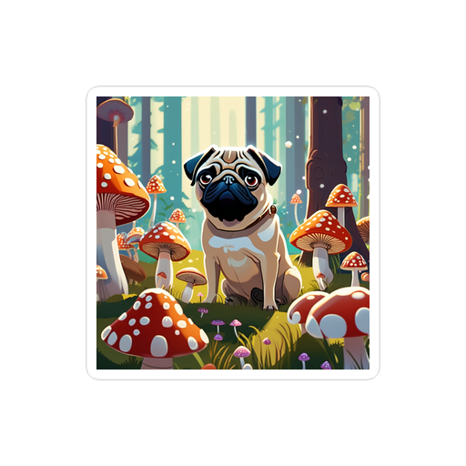 PugMug Custom Pug Sticker