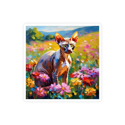 PugMug Custom Tabby Sphynx Cat Sticker