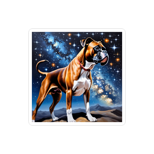 PugMug Custom Boxer Dog Sticker