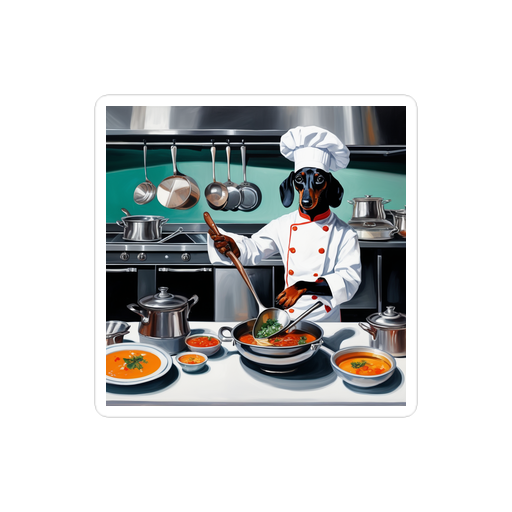 PugMug Custom Black Dachshund Sticker