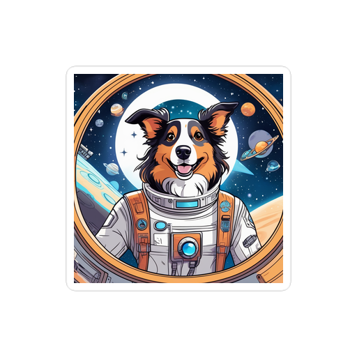 PugMug Custom Collie Sticker