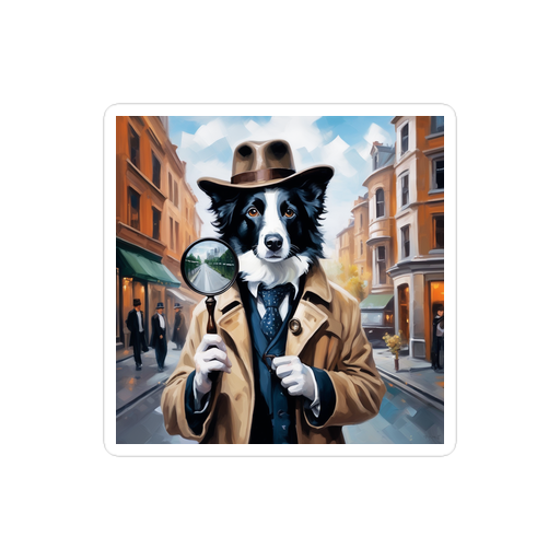 PugMug Custom Border Collie Sticker