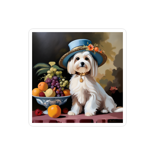 PugMug Custom White Havanese Dog Sticker