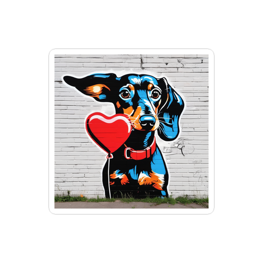 PugMug Custom Black Dachshund Sticker