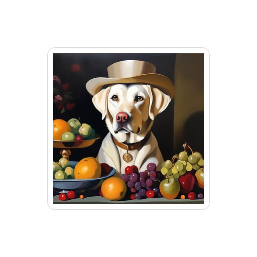 PugMug Custom White Labrador Retriever Sticker