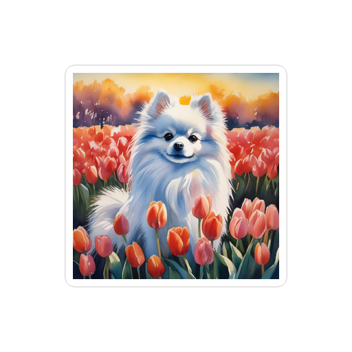 PugMug Custom White Pomeranian Sticker