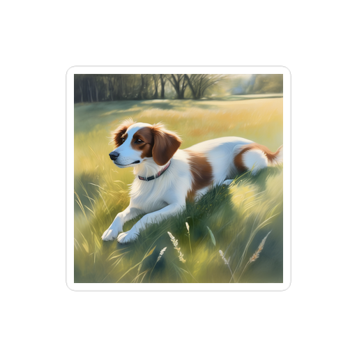 PugMug Custom Brittany Dog Sticker