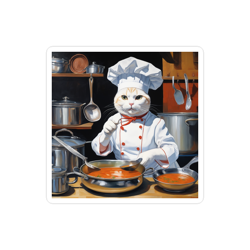 PugMug Custom White Companion Cat Sticker