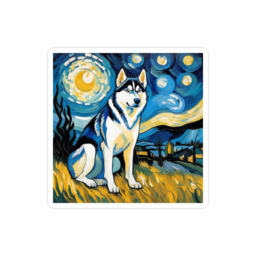 PugMug Custom Siberian Husky Sticker
