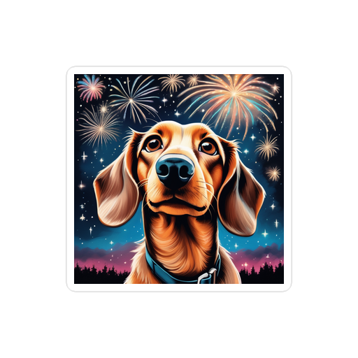 PugMug Custom Tan Dachshund Sticker